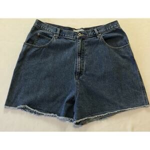 L.A.Blues Jean Shorts Women 20W Blue Denim Cutoff Shorts 5 Pocket 100% Cotton